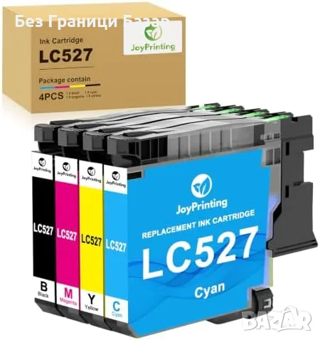 Нови JoyPrinting LC527 мастилени касети за Brother MFC-J4350DW J4550DW 4 броя тонер принтер мастило