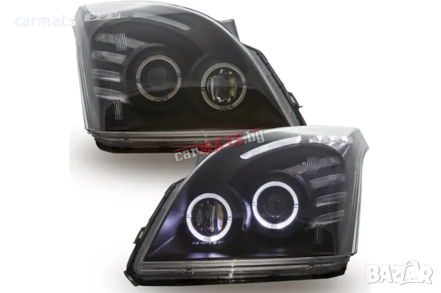 Кристални фарове ANGEL EYES за Toyota Land Cruiser J120 (2003-2009) - черни