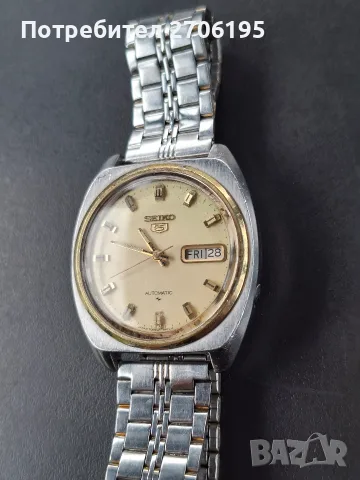 Винтидж Seiko 5 Automatic – Работещ, снимка 3 - Мъжки - 56644235