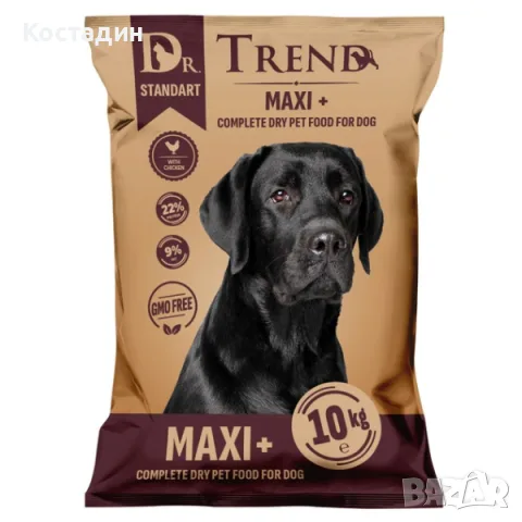 Пълноценна Храна за Възрастни Кучета- с Пилешко месо и Черен дроб - 10кг- Dr. Trend