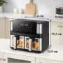 Фритюрник с горещ въздух 8L (2×4L), 2000W, 12 програми, снимка 3