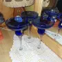 Комплект от 3 стъклени свещника, снимка 4
