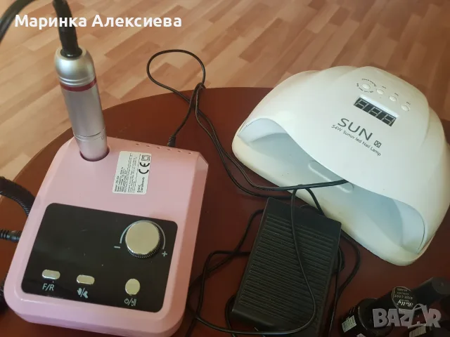 Печка за гел лак комплект, снимка 2 - Продукти за маникюр - 56633934
