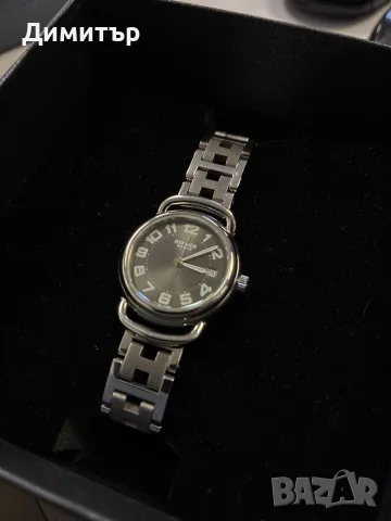 Дамски часовник Hermes Pullman Ladies Date Gun Black, снимка 2 - Дамски - 56600775