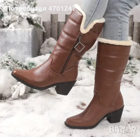 👢 Дамски зимни ботуши с дебел ток – топли, удобни и модерни!