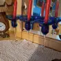 Комплект от 3 стъклени свещника, снимка 2