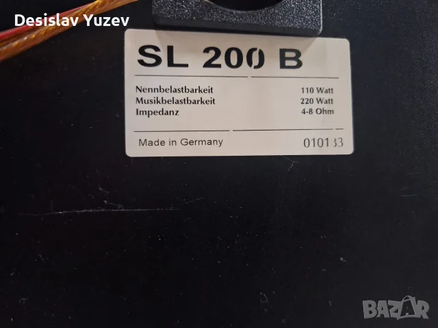 Немски тонколони SL 200 B, снимка 2 - Тонколони - 56726877