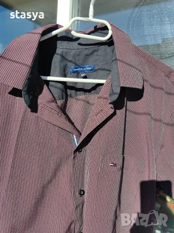 Оригинална мъжка риза Tommy Hilfiger с къс ръкав, размер XXL