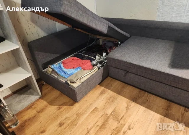 ъглов диван разтягащ се , снимка 4 - Дивани и мека мебел - 56600161