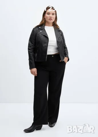Яке от естествена кожа MANGO - 4XL