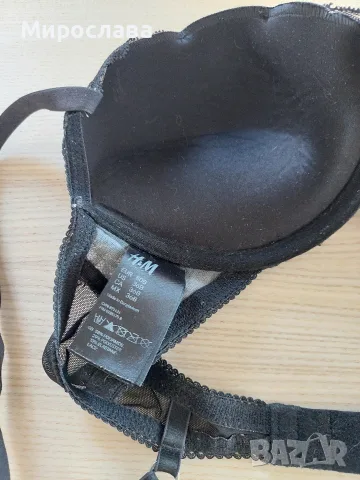 Сутиен H&M черен 80B, снимка 3 - Бельо - 56634115
