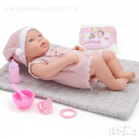 Реалистична кукла бебе - 39 см, снимка 3 - Кукли - 56717598
