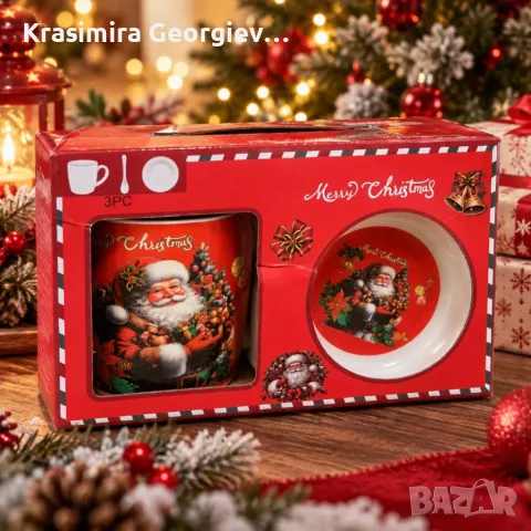 Коледен подаръчен комплект  от 3 части , снимка 5 - Коледни подаръци - 56745211