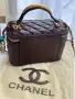 кафява чанта Chanel Classic Top Handle Vanity Case, снимка 2