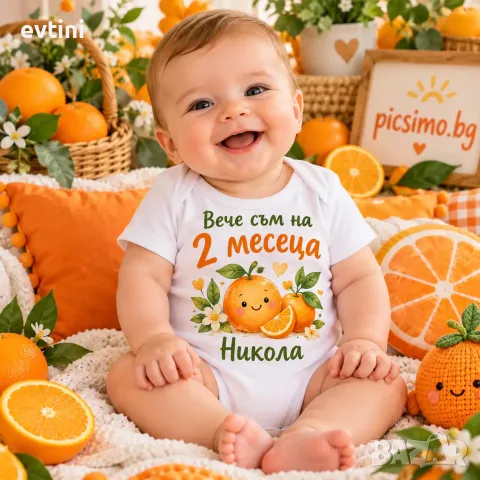 Бебешко боди „Вече съм на 2 месеца"