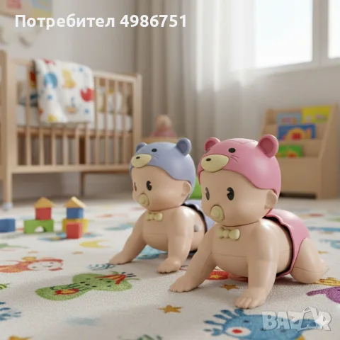 Пълзящо бебе играчка, снимка 2 - Кукли - 56623409