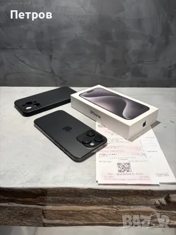 КАТО НОВ Iphone 15 Pro Black + подарък