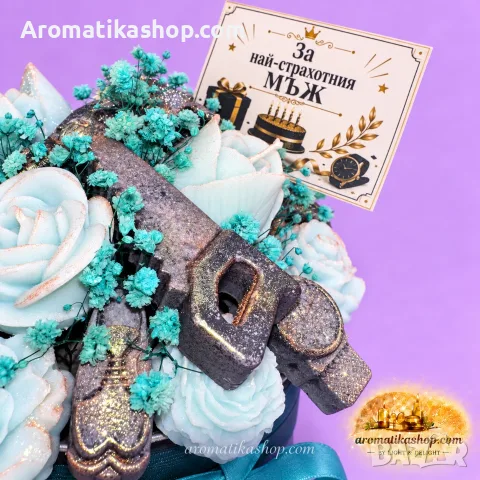 „The Gentleman's Gift“ – Ароматен соев букет, снимка 5 - Декорация за дома - 56681732