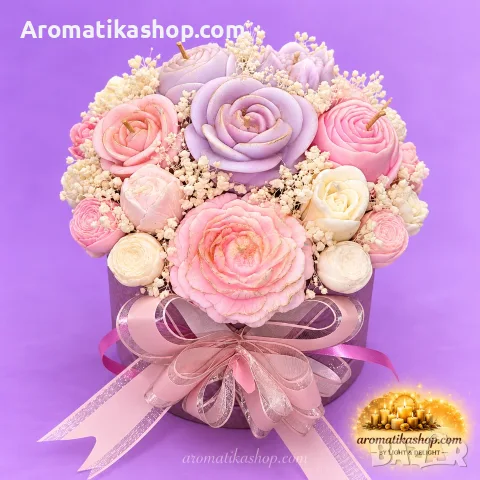 „Rosé Amour“ – Луксозен ароматен букет, снимка 3 - Декорация за дома - 56682011