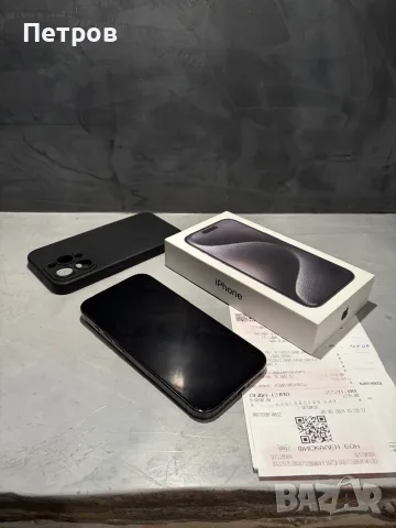 КАТО НОВ Iphone 15 Pro Black + подарък, снимка 6 - Apple iPhone - 56622359