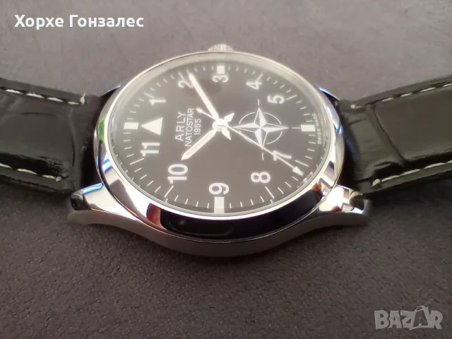 Swiss ARLY Natostar 1955' 38mm, снимка 5 - Мъжки - 56721456