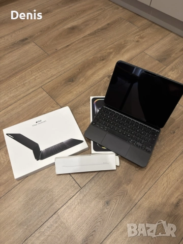 iPad Pro 11 m5 + magic keyboard + pencil pro 100% battery - гаранция!
