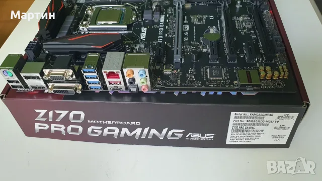 Дъно Asus Z170 Pro Gaming + Процесор Intel Core i5-6600K, снимка 3 - Дънни платки - 56624513