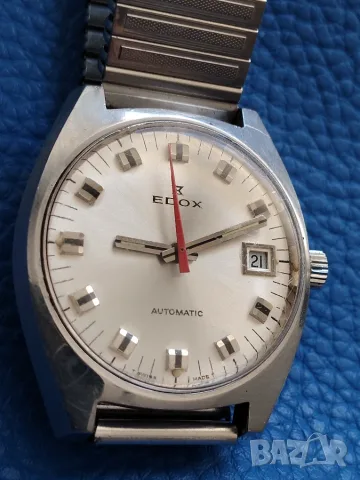 Мъжки автоматичен часовник Edox, снимка 6 - Антикварни и старинни предмети - 56626197