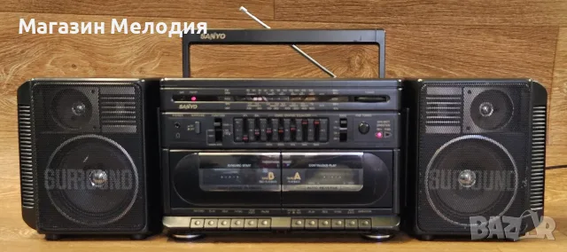 Радиокасетофон Sanyo M W242K Surround – Ретро легенда, Made in Japan