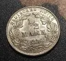 Монета Германия 1/2 марка "D " [1909], снимка 1