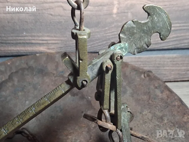 Стар Бронзов Кантар Паланца с Топуз, снимка 2 - Антикварни и старинни предмети - 56570297