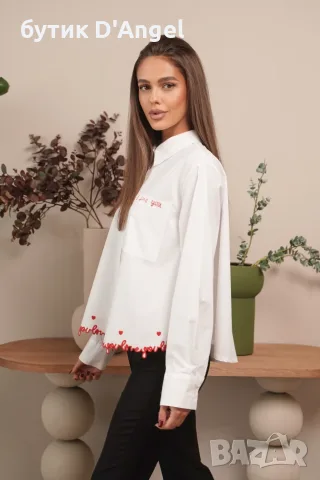 Риза LOVE с бродерия, снимка 2 - Ризи - 56703896