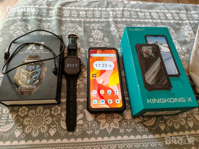 Смартфон Cubot King Kong X Dual Sim 256GB 16GB + Смарт часовник Cubot X1