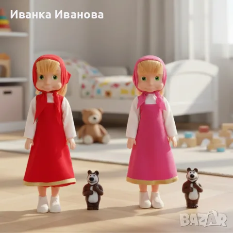 Голяма музикална детска кукла Маша от Маша и Мечокът