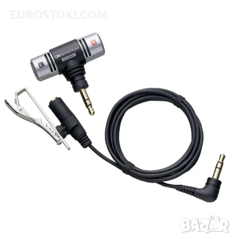 Микрофон OM SYSTEM (Olympus) ME51SW, стерео микрофон тип T с клипс и удължителен кабел 1 м