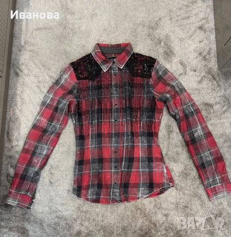 бутикова дамска риза с камъни
