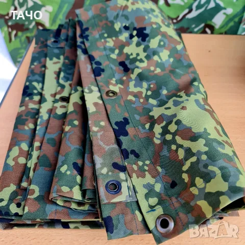 Камуфлажно платнище с капси Тип Flecktarn, снимка 2 - Къмпинг мебели - 56602588