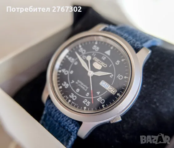 Seiko 5 Blue Dial Automatic Watch Ref 7S26-02J0., снимка 2 - Мъжки - 56636717