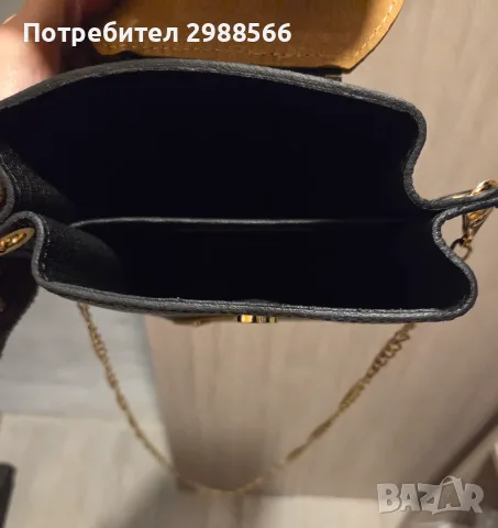 Ест кожа чанта с два капака и две дръжки, снимка 3 - Чанти - 56564183