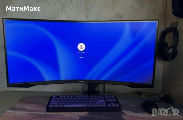 Samsung Odyssey G5 34 '' Curved 165Hz, снимка 3 - Монитори - 56609021