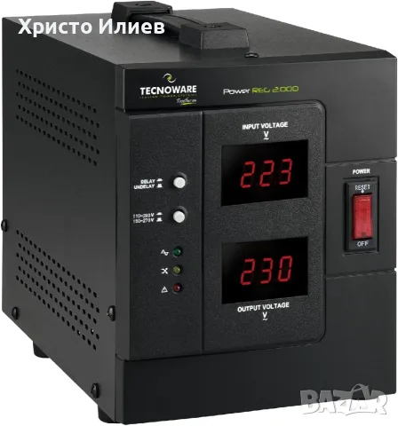 Автоматичен електронен стабилизатор на напрежение Tecnoware Power Reg 2000VA