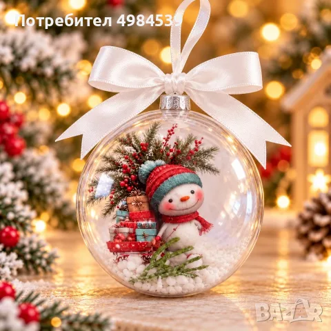 Коледни топки и свещи ръчна изработка
