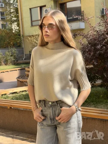 Блузка в бежов нюанс 