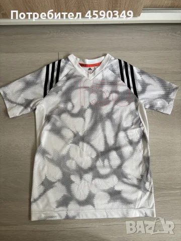 Детска футболна тениска adidas F50 (бяла/черна) - 9-10 години / 140 см
