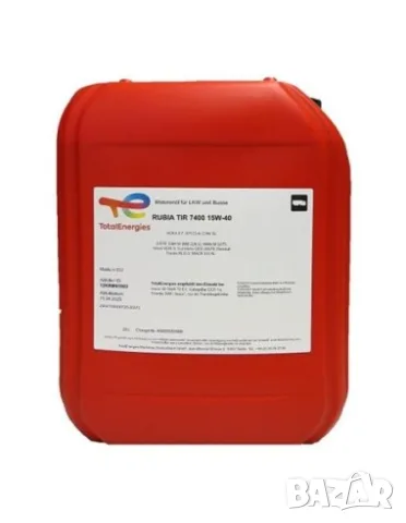 Моторно масло TOTAL RUBIA TIR 7400 15W-40 20 л