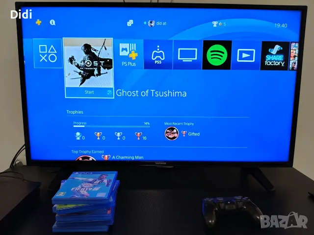 Playstation 4  slim, снимка 3 - PlayStation конзоли - 56662073