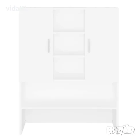 vidaXL Шкаф за пералня, бял, снимка 8 - Шкафове - 56146555