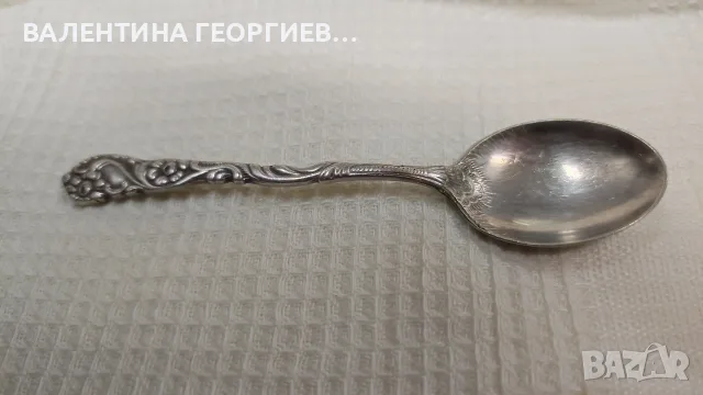 посребрена малка лъжичка 