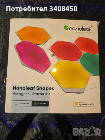 Чисто нов комплект Nanoleaf Shapes Hexagons Starter Kit (9 броя)