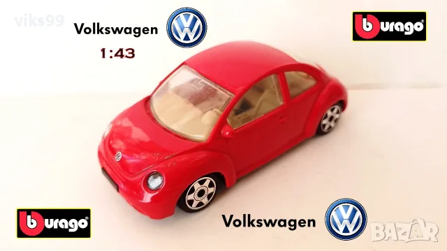 Bburago VOLKSWAGEN New Beetle - Мащаб 1:43, снимка 12 - Колекции - 54592874